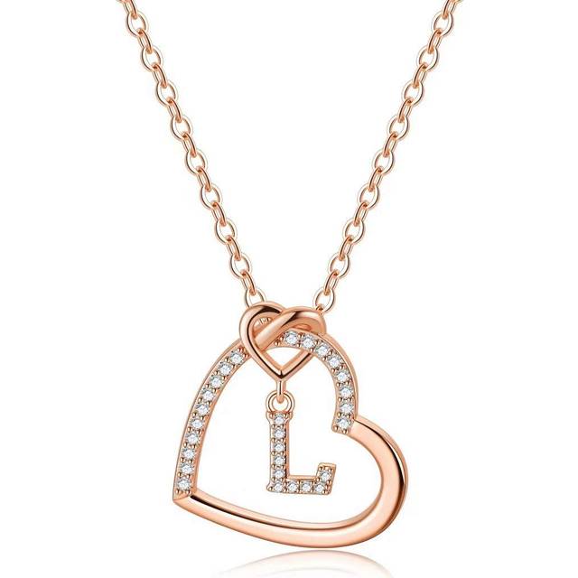 M MOOHAM Rose Gold Initial Necklaces for Girls  Initial Q Necklace for Girls Necklaces for Teen Girls Letter Necklace Rose Gold Necklace Gifts for Tee