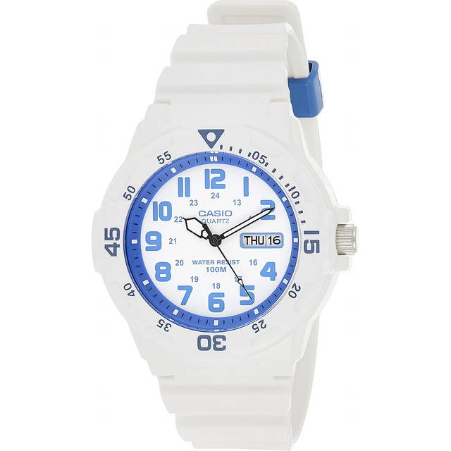 Casio Mrw-200hc-7b2 Analog White Resin White Dial Diver Design Sport Men's Watch