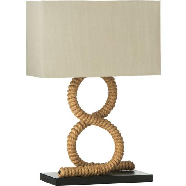 Maine jute rope table lamp fabric shade living room bedroom stylish lighting