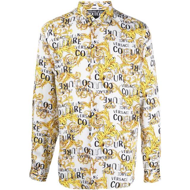 Versace Jeans Couture - signature-barocco-print shirt - men - Viscose - 46 - White