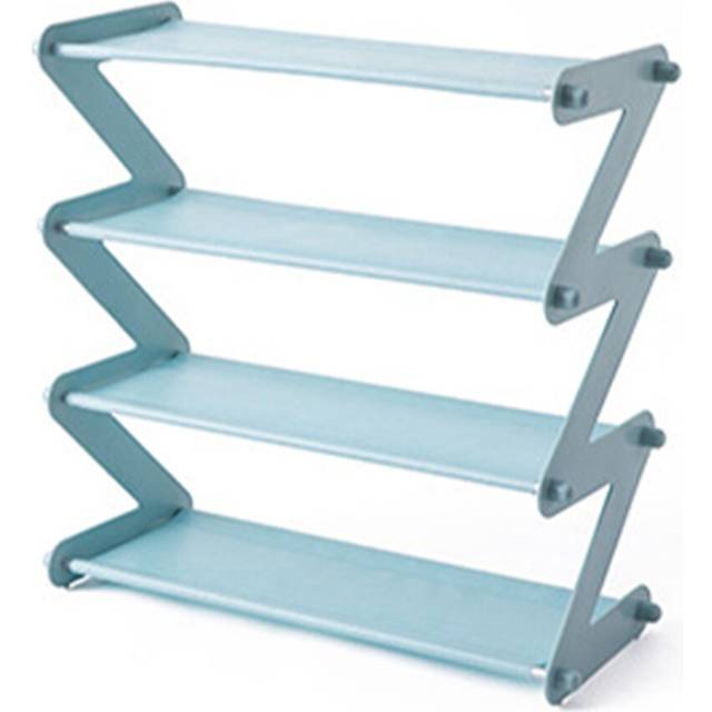 Z Shape Shoe Shelf Practical Slipper Storage Rack Shoe Rack 4-layer Creative Easy To Assemble Home Organization
