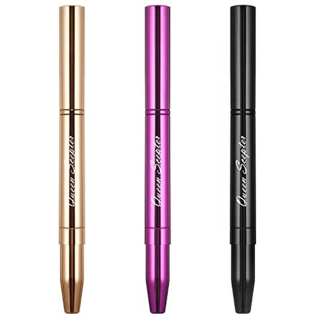 Retractable Dual End Lip Brush Concealer Brush with Cap  Lipstick Eyeshadow Foundation Makeup Brushes Gold  Black  Purple