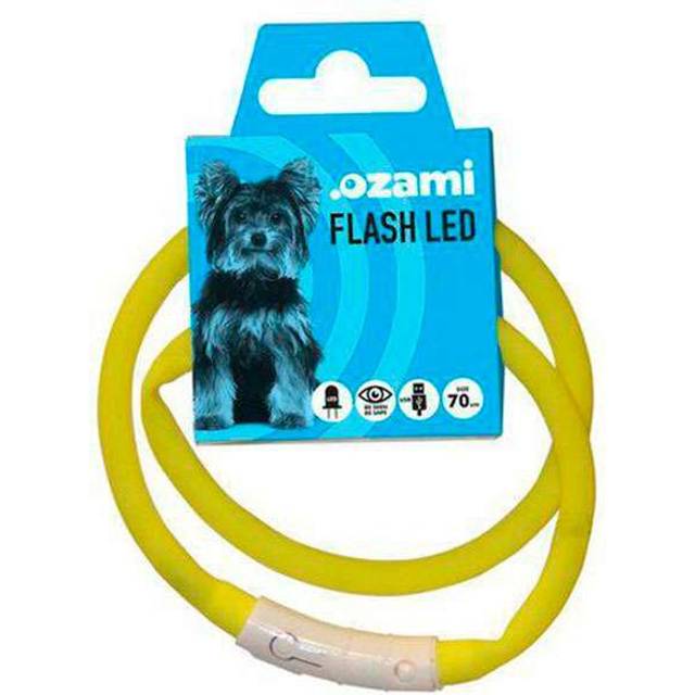 Halsband Flash LED Gul (70cm)