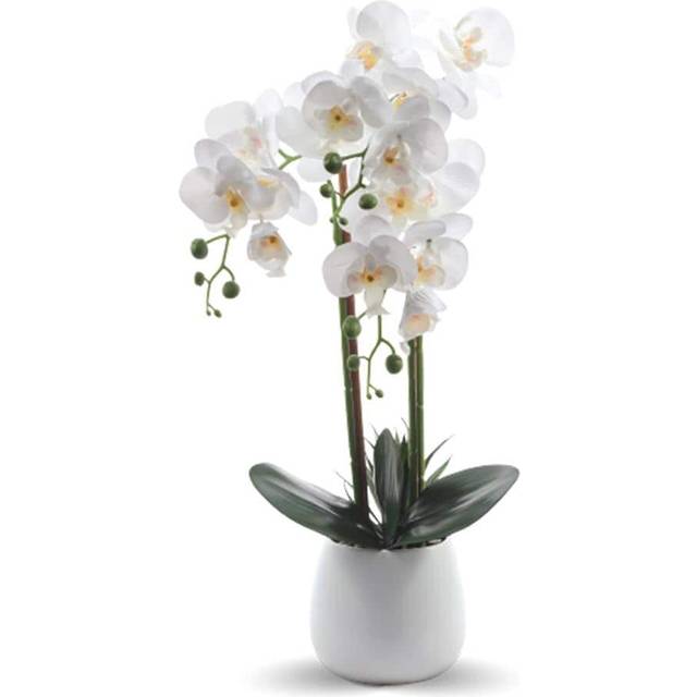 Fake Flowers with Vase  Faux Orchid  Artificial Flowers in Vase  Fake Orchid Fake Plant  Artificial Orchids  Artificial Plants for Home Decor Indoor