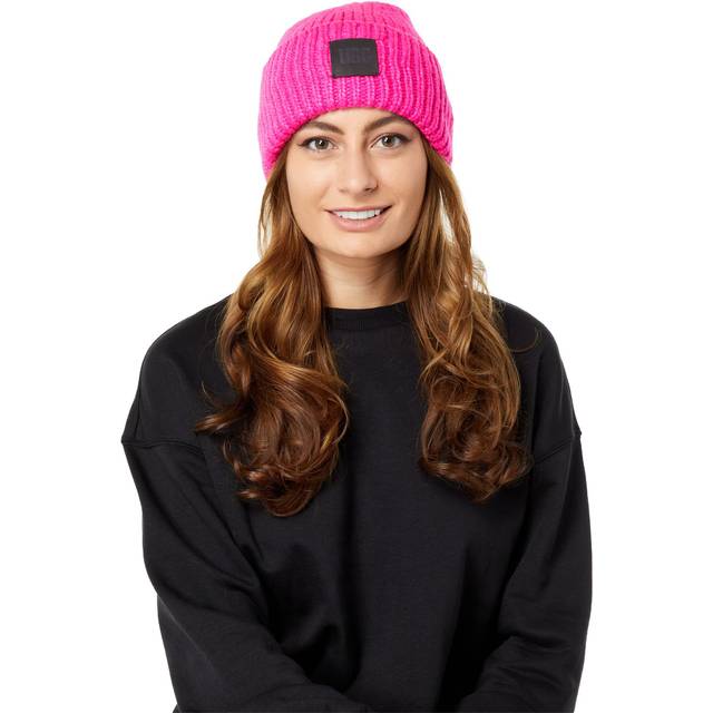 Chunky Rib Beanie Hat by UGG - neon pink - One Size