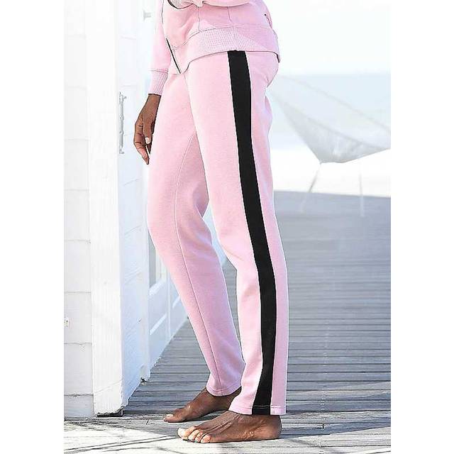 Bench. Loungewear Straight Leg Stripe Sweatpants - Light Pink