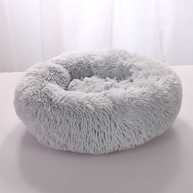 (50CM, light grey) Dogs Cat's House Plush Pet Bed