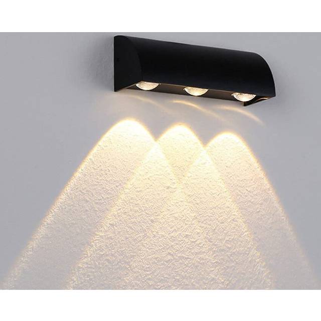 Modern Wall Light 3000K Led Simple Wall Lamp Indoor Wall Sconce for Hotel Porch Courtyard Matte Black - (Warm White)