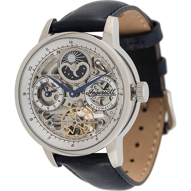 Ingersoll Watches - The Jazz Gents 42mm watch - men - Metal/Calf Leather - One Size - Blue
