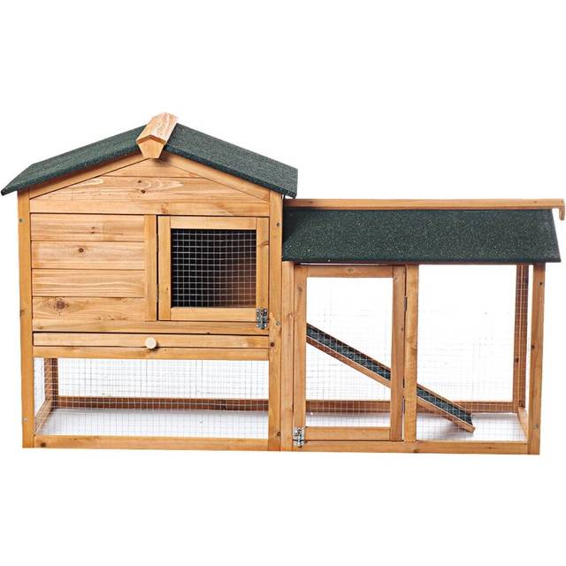 "57.8"" Large Pet Rabbit Bunny Hutch Run Chicken Coop Guinea Pig Cage Animal House"