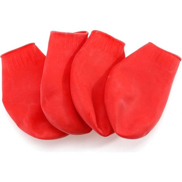 (Red, L) 4/8Pcs Dog Cat Rain Protective Boots Waterproof Puppy Pet Shoe Covers Boots Anti-Slip