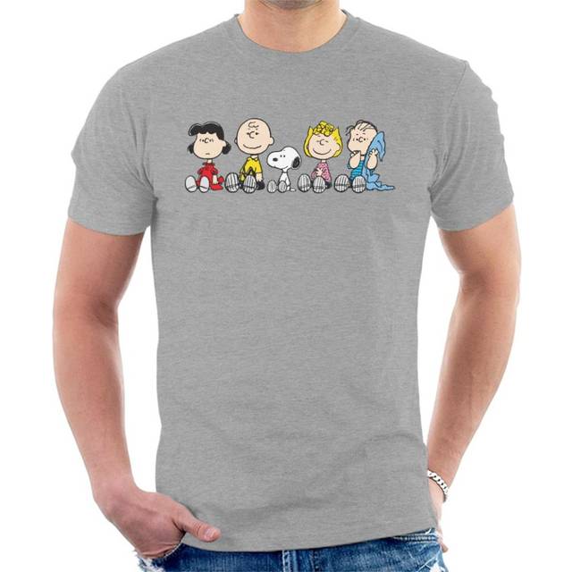 The Gang Sit Down Peanuts T-Shirt - Mid Grey - XL