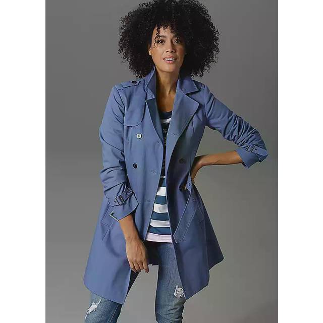 Aniston Classic Trench Coat - Blue