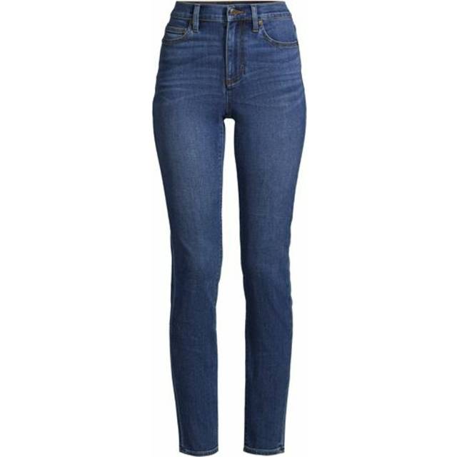 Petite Slim Leg Ankle Jeans, High Waisted - Light Red - 12