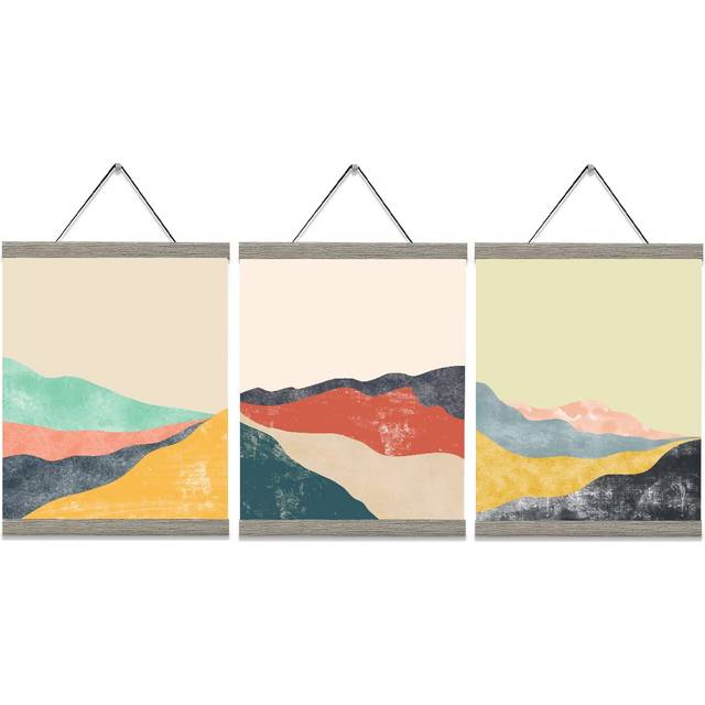 YK artwood 3 Pack Magnetic Poster Frame 16x20 16x24 16x16 Wood Magnet Frames Hangers for Photos  Pictures  Prints  Maps  Scrolls