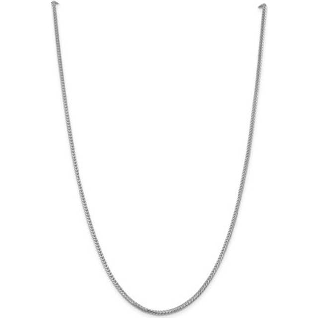 Quality Gold WFRA065-24 2 mm 14K WG Franco Chain, White