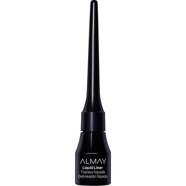 Almay Liquid Eyeliner  Waterproof  Fade-Proof Eye Makeup  Easy-to-Apply Liner Brush  221 Black  0.1 Oz