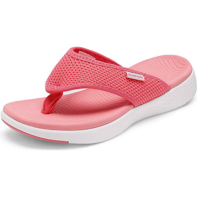 DREAM PAIRS Womens Arch Support Soft Cushion Comfort Flip Flop Thong Sandal  Watermelon/Red9.5 (Breeze-2)
