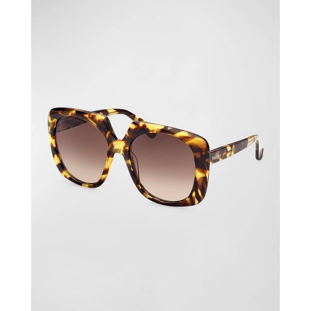 Max Mara MM0047 53F 56 Sköldpaddemönstradeshell Solglasögon Kvinna