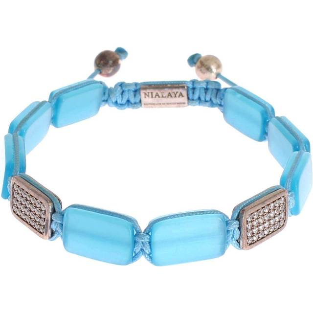 Nialaya CZ Opal 925 Silver Bracelet - L (L)