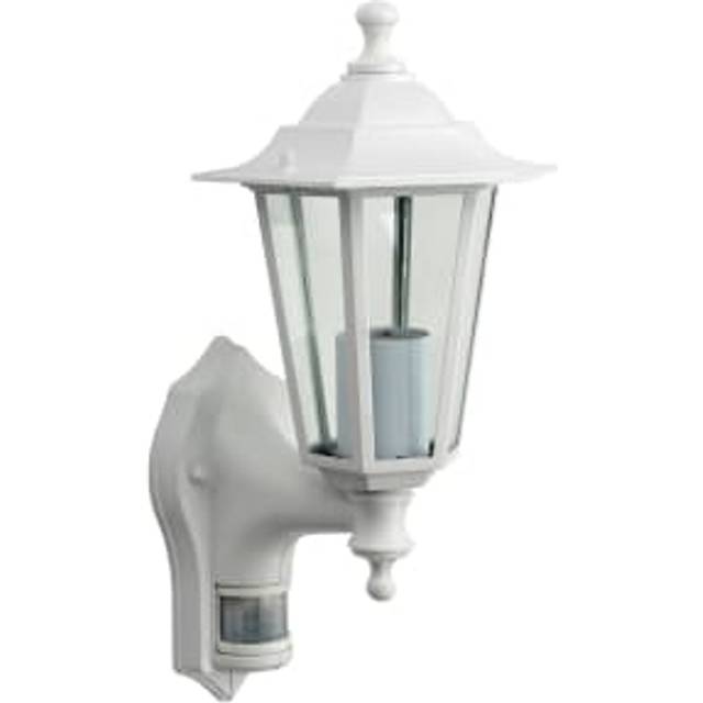 Wickes White PIR Lantern Wall Light - 60W