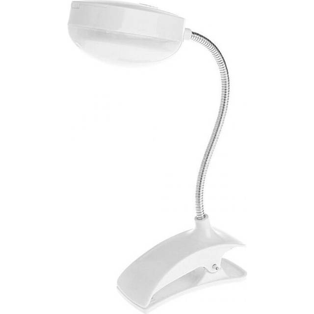 Clip-on Flexible LED Table Lamp Reading Study Bedside Laptop Desk Bright Light Nightlight white