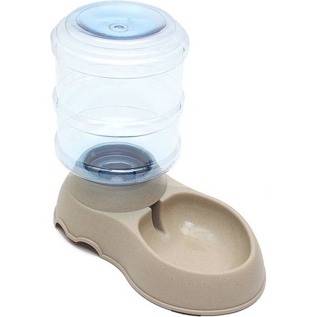 (Blue) 3.75L Portable Autoxic Pet Dog Food Water Bottle Dispenser Dish Bowl Feeder