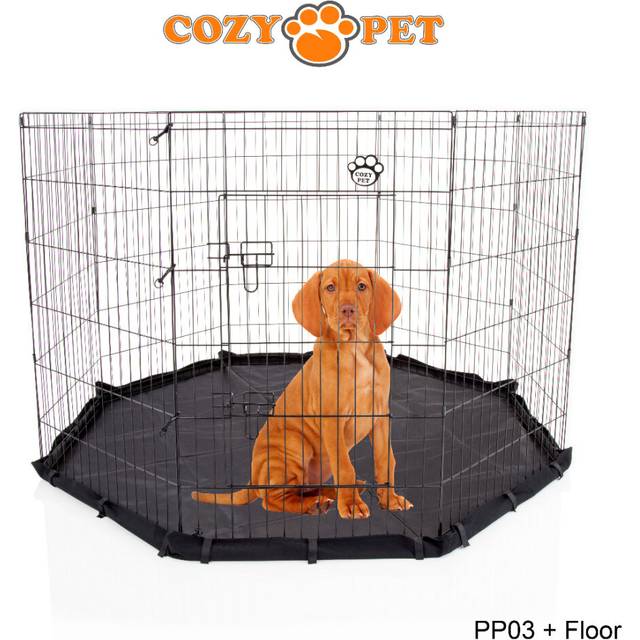 Playpen 92cm with Floor Cozy Pet Dog Rabbit Puppy Play Pen Cage Run crate PP03