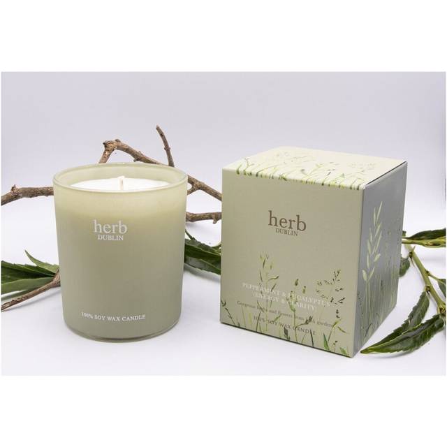 Herb Dublin Peppermint Eucalyptus and Lime Candle - Green