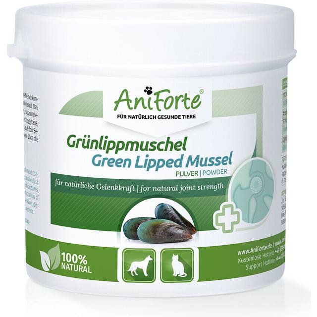 Green Lipped Mussel for Dogs and Cats 100g Powder - 100% Natural Joint Supplement with Glucosamine, Lipids, Omega-3 Fatty Acids, Minerals and Amino