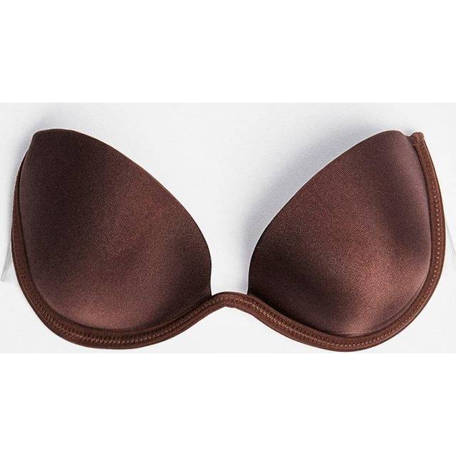 Backless Stick On Underwired Bra - Mocha