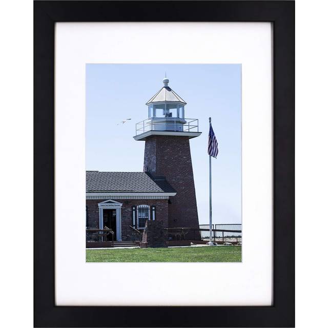 Golden State Art 11x14 Photo Wood Frame with Mat for 8x10 Picture BLACK