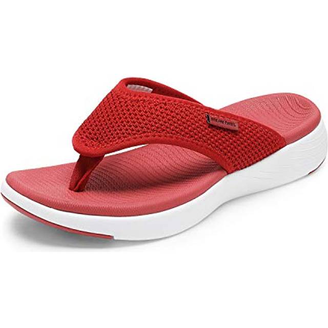 DREAM PAIRS Women's Arch Support Soft Cushion Flip Flops Thong Sandals Size 7.5 Red Breeze-2