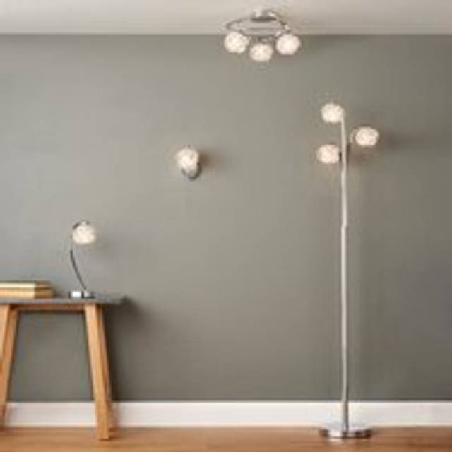 Cecilie Chrome and Glass Table Lamp - Silver
