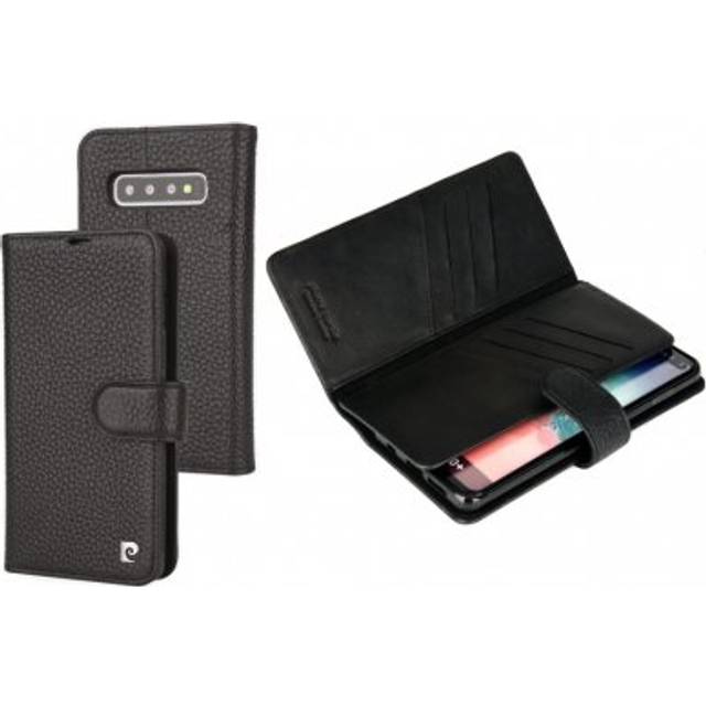 Plånboksfodral Samsung Galaxy S10+ (S10 plus) Pierre Cardin Äkta Läder Svart (9 kortfack)