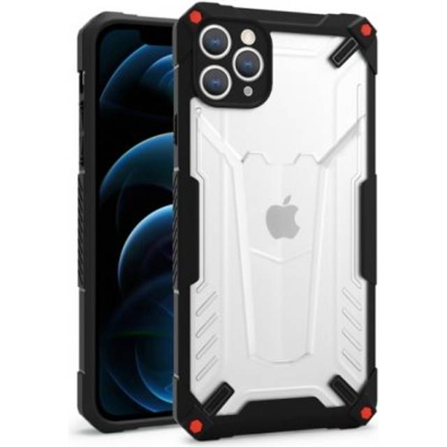 iPhone 12 Pro Max Skal Hybrid Bumper Svart