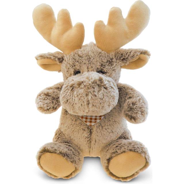DolliBu Brown Sitting Moose Plush - Super Soft Moose Stuffed Animal  Wildlife Stuffed Moose Plush Toy  Cute Stuffed Animal for Boys and Girls  Plush M