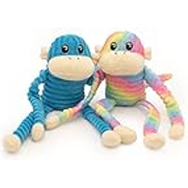 ZippyPaws - Spencer The Crinkle Monkey  Colorful Dog Toy with Squeakers  Plush Dog Toys for Aggressive Chewers  Summer Dog Toys  Dog Pride Accessories
