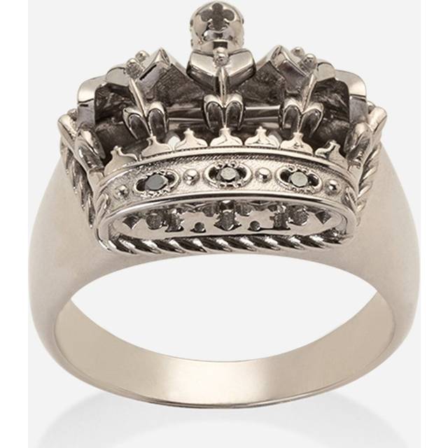 Dolce & Gabbana Crown White Gold Crown Ring - Man Rings White 64