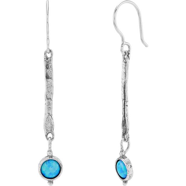 Silpada 'Window to Infinity' Opal Drop Earrings In Sterling Silver - Blue