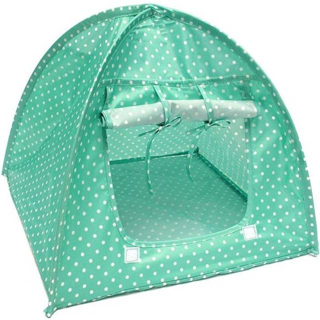 (Blue) Foldable Pet Cat Tent Playing Bed House Kitty Camp Waterproof Outdoor Dog Kennel