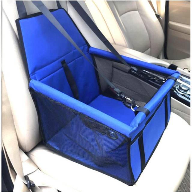 (Blue, 40x30x25cM) Pet Dog Car Seat Carrier Bag