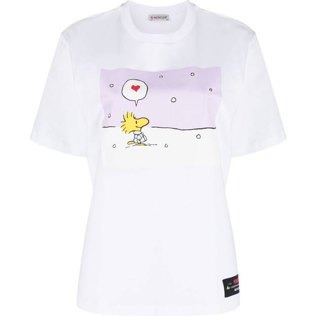 Moncler - Peanuts-print cotton T-shirt - women - Cotton - M - White