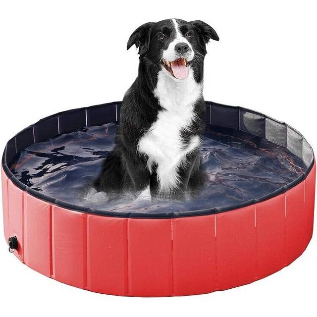 (Red XL) Pet Pool Collapsible Dog Bath Tub Outdoor Portable Paddling Bath Cat Dog Cleaning Supplies