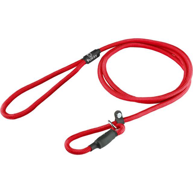(Red, Medium - 8mm) Nylon Slip Rope Dog Puppy Lead Leash Anti Pull