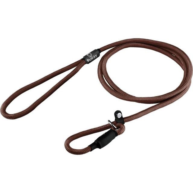 (Brown, Medium - 8mm) Nylon Slip Rope Dog Puppy Lead Leash Anti Pull