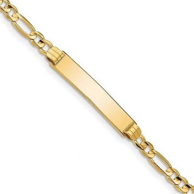 14K Yellow Gold Figaro ID 7 in. Bracelet