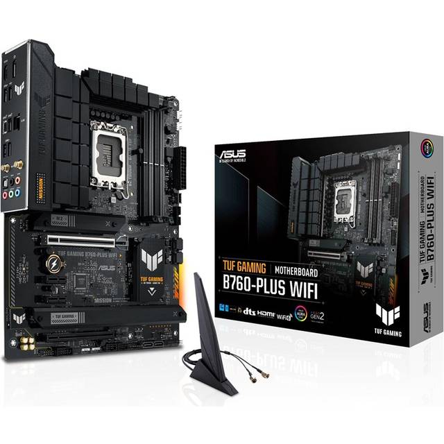 Asus TUF GAMING B760-PLUS WIFI, Intel B760, 1700, ATX, 4 DDR5, HDMI, DP, Wi-Fi 6, 2.5G LAN, PCIe5, 3x M.2, RGB