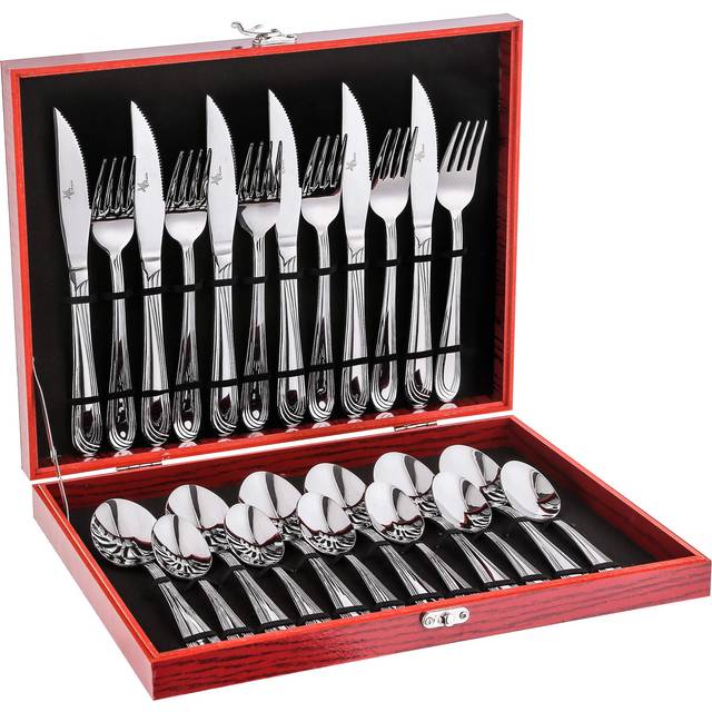 Avalon 24-Piece Silverware Set  High Grade 18/10 Stainless Steel Flatw