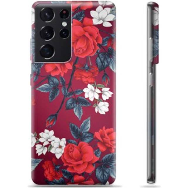 Samsung Galaxy S21 Ultra 5G TPU-Skal - Vintage Blommor